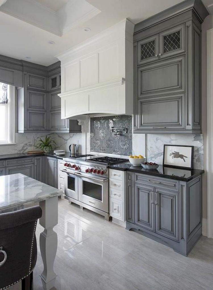 61+ amazingly Farmhouse Gray Kitchen Cabinets Design Ideas